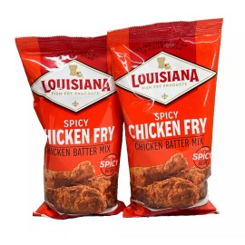 Louisiana Extra Spicy Recipe Chicken Fry Chicken Batter Mix 9 oz (2 pack)