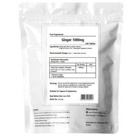 UKHealthHouse Ginger Root 1000mg Extract Tablets - Providing Gingerols & Shogaols UK Vegan High Potency Popular Ginger Supplement for Digestive Health (240 tabs)