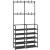 Laiensia Laiensia 5-Tier Entryway Coat Rack, Coat and Shoe Rack,