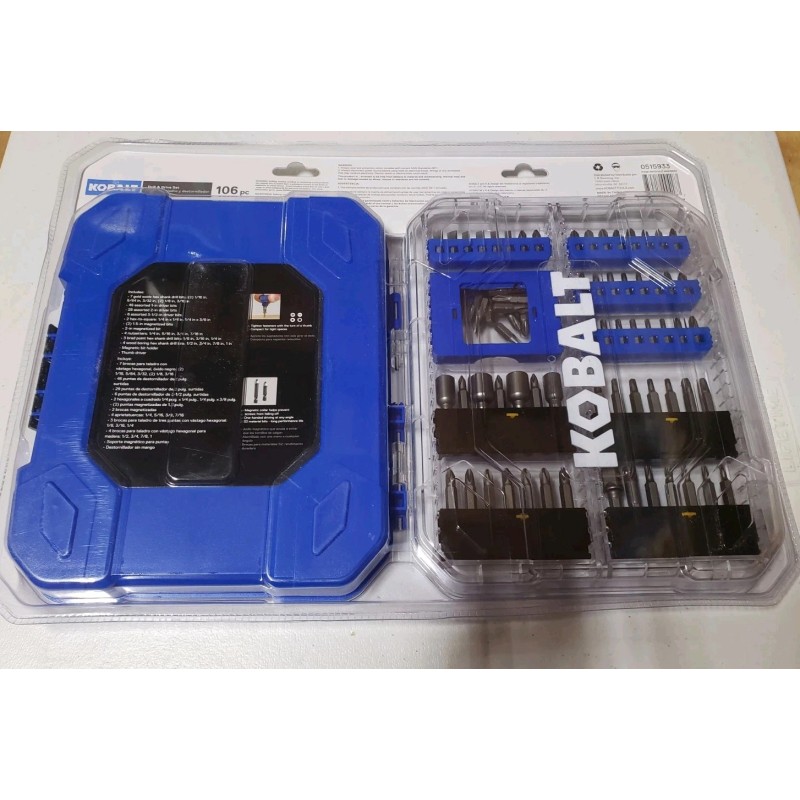 Kobalt Mechanic Tool Set 106-pc Drill &Drive Set Shank Bit