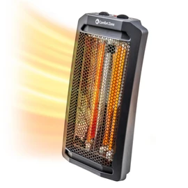 Comfort Zone Indoor Tower Space Heater, Adjustable Thermostat, Radiant Heat, Electric Heater, 2 Heat Settings, Overheat Protection, Tip-Over Switch, Ideal for Home, Bedroom, & Office, 1,500W, MT1208A