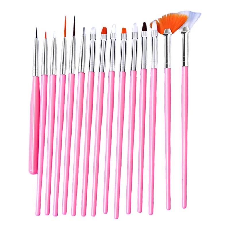 Other 15 Bolígrafos Para Diseño De Uñas, Herramienta Rosa Claro