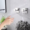 WJUAN Stainless Steel Wall Hooks for Towels & Clothes (Set