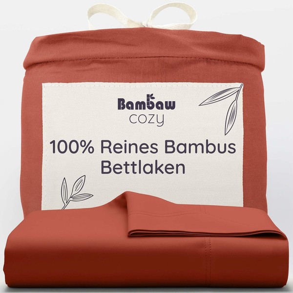 Bambaw Bamboo Bed Sheet without Elastic Band, 180 x 290