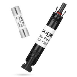BougeRV 30A Solar Fuse Holder Inline, PV Inline Fuse Holder 30 Amp for Solar Panel and Controller, Waterproof Fuses Connector, Solar Surge Protection Device