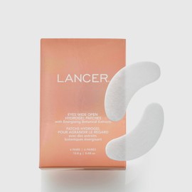 Lancer Skincare Eyes Wide Open Hydrogel Under Eye Patches with Energizing Botanical Extracts, Gel Eye Patches for Under Eye Revitalization (12 Eye Gel Patches)