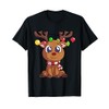 Christmas Reindeer Kids Girls Women Cute Xmas Deer T-Shirt