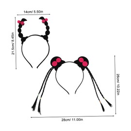 COLLBATH Soft and Comfortable Faux Hair Cosplay Headband Braided Hair Extensions for Straight Curly Long Short Hair