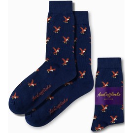 AUSCUFFLINKS Eagle Socks for Him | Eagles Fan | Animal Lover Sock for Men | Bird Lover | Work Socks for Him | Birthday Gift for Guys (Eagle)