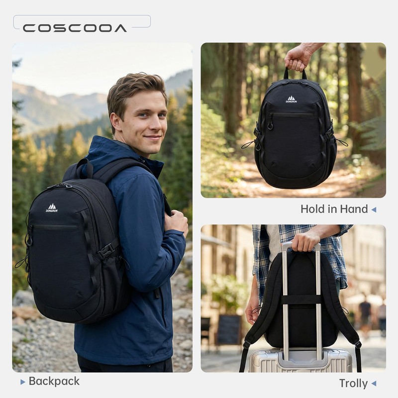 COSCOOA 40x30x15cm Personal Item Travel Backpack,16"x12"x6" Small Carry-On Bag 20L,