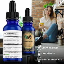 Imix Nutrition QuikPlus Muscle Matrix - Ionic Liquid Mineral Supplement, Support for Muscle Cramps, Vegan, Gluten Free, Highly Bioavailable, 30 Servings, 2 Fl oz