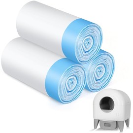 60 Pack Cat Litter Liners with Drawstring, Heavy-Duty for M4 Self-Cleaning Automatic Litter Box