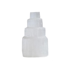 Erliway Natural Selenite Tower 2.6" Tall Gypsum Tower Healing Crystal Tower Mineral Stone Tower Handicrafts for Home Decoration & Meditation