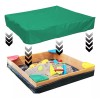 generic Protector Piscina Cuadrado Con Cubierta Caja De Arena Verde