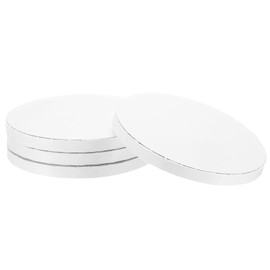 uxcell uxcell 4pcs Cake Boards, 6 Inch Round Cake Drum Circle Cake Base Grease Proof Pastry Board for Cake Baking Wedding Birthday Party Supplies White