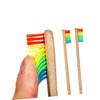LALAFINA Bamboo Toothbrushes 4pcs Set Adults Gentle Bristles Ergonomic Handle