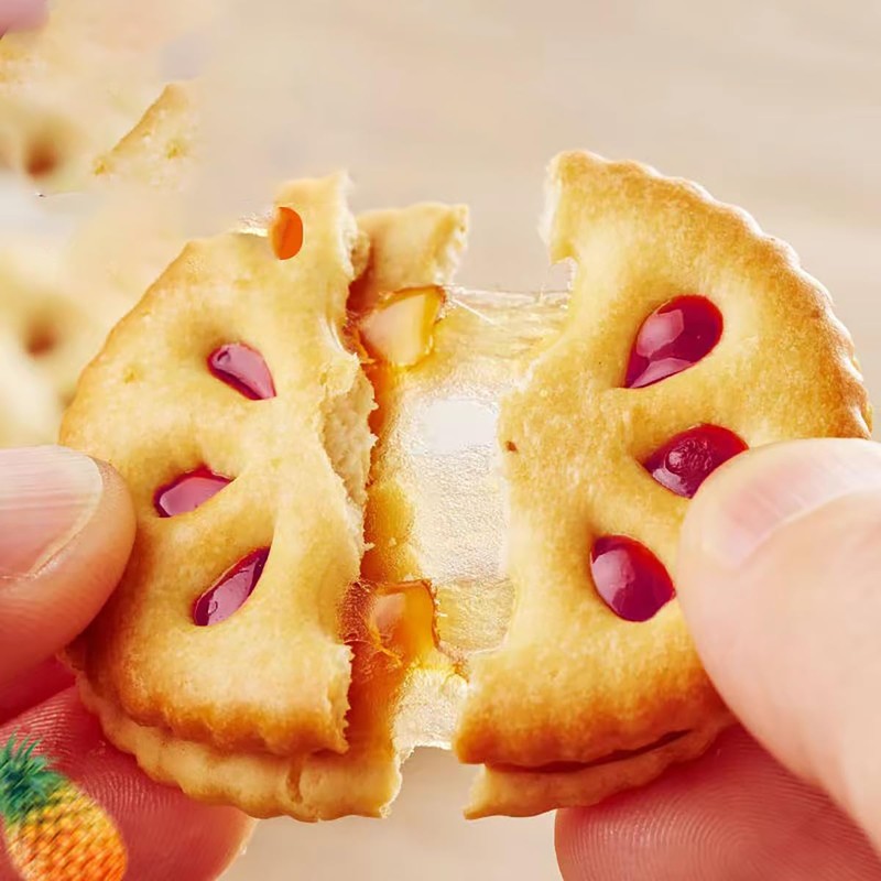 Fruit jam biscuit 8.8oz. Mixed fruit flavored sandwich cookies Separately