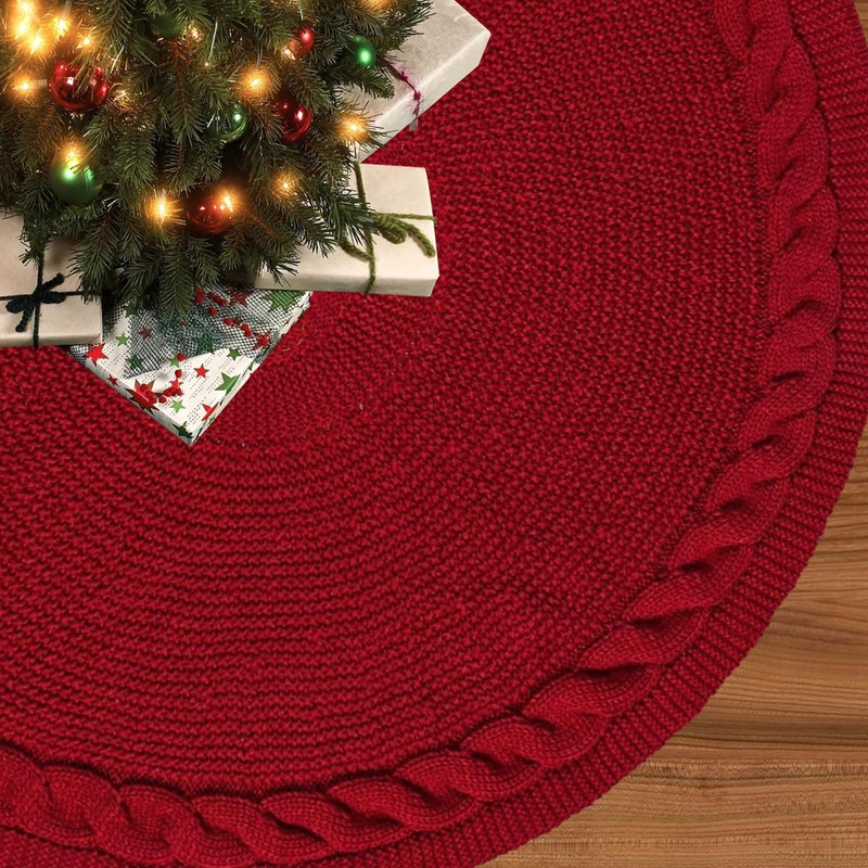 Christmas Tree Skirt for 6 Ft Christmas Tree, 36 Inch