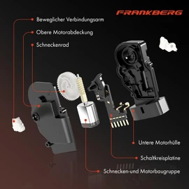 Frankberg Door Lock Actuator Front Left 2-Pin Compatible with Logan LS All Engines Saloon 2004-2012 Replace# 7702127968