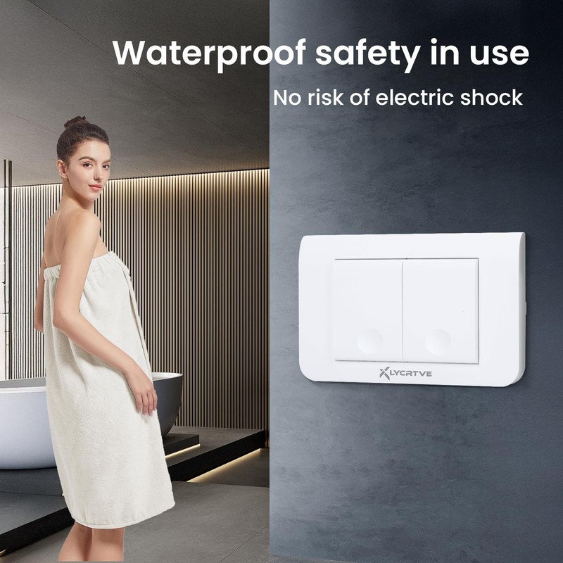 Xlycrtve Wireless Light Switch 3 ON-Off Switch 2 Piece with