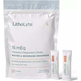 No Brand Kidney Health | LithoLyte 15 mEq | Water & Beverage Enhancer for Kidney...
