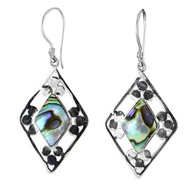 Island Piercings 925 Silver and Mother of Pearl Earrings SER319