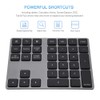 Yoidesu Teclado Numérico Inalámbrico Bluetooth Teclado Delgado Portátil Recargable en