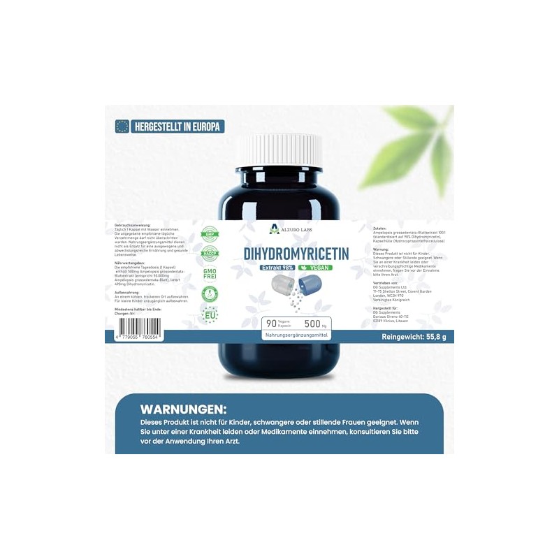 Dihydromyricetin, 50,000 mg Equivalent, High Dose 100:1 Extract, 98%, 90