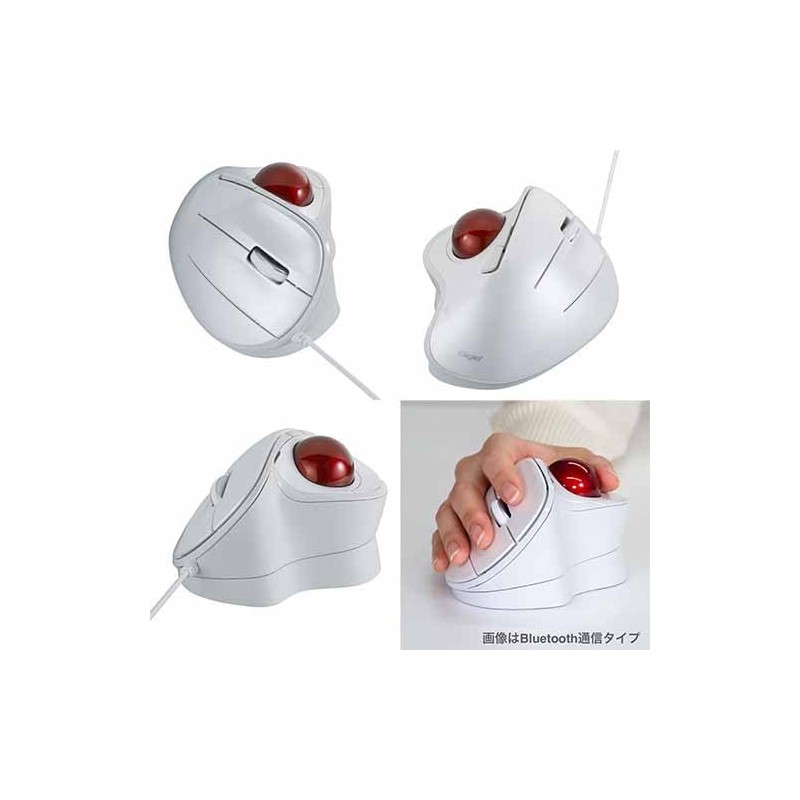 Nakabayashi MUS-TUIF181W Digio 2 Trackball Mouse Angle-Adjustable Wired 5 Buttons