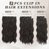 BARSDAR Wavy Clip in Hair Extensions - 14 Inch Black