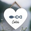 Global Designs Cwtch Cuddle Welsh Love Spoon Wooden Heart Hanging