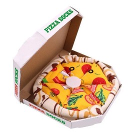 Calcetines Algodón Pizza Regalo Navidad 4 Pares &ae