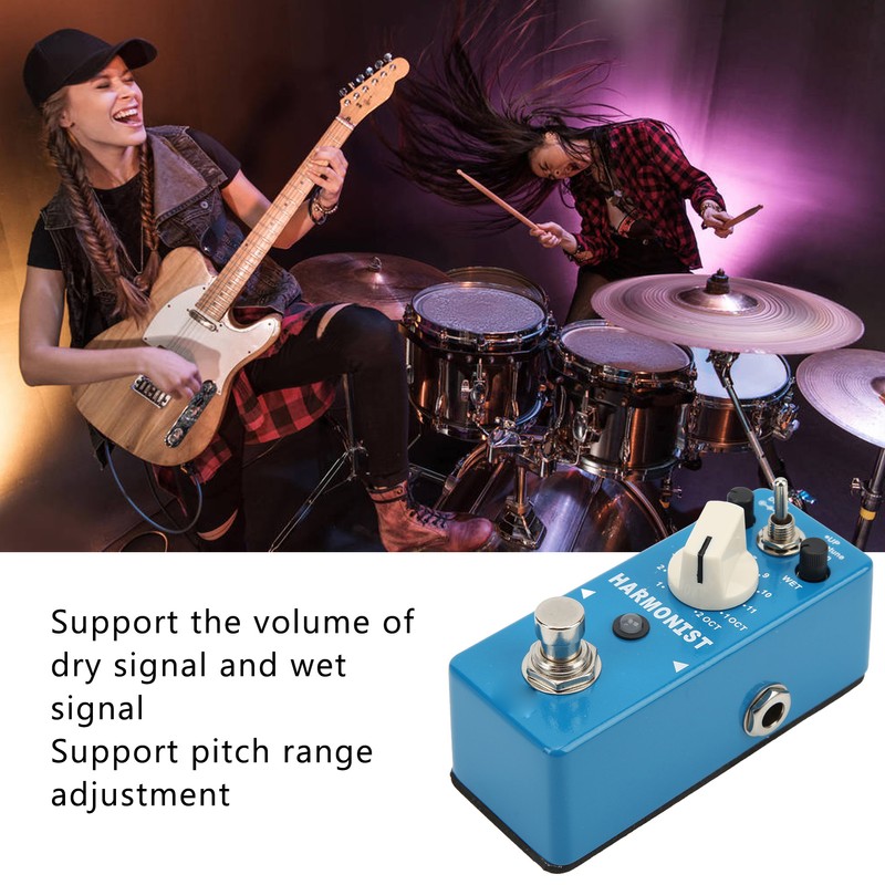 Digital Chip Effect Pedal Metal Blue Guitar Transpose Effects Pedals