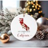 JohnPartners993 1st Christmas in California Ornament - New Home in