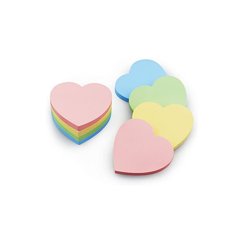 Early Buy 3x3 Heart Shape Sticky Notes 8 Pads/Pack, 75