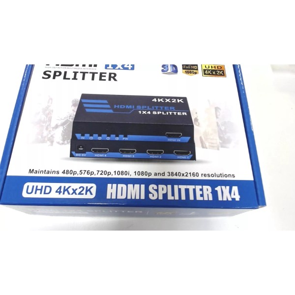 Unbranded 4 Port HDMI 4K HDMI Splitter 1 in 4