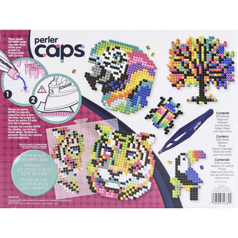 Perler Colors of Nature Deluxe Box Caps Beads Kit, 4000pcs