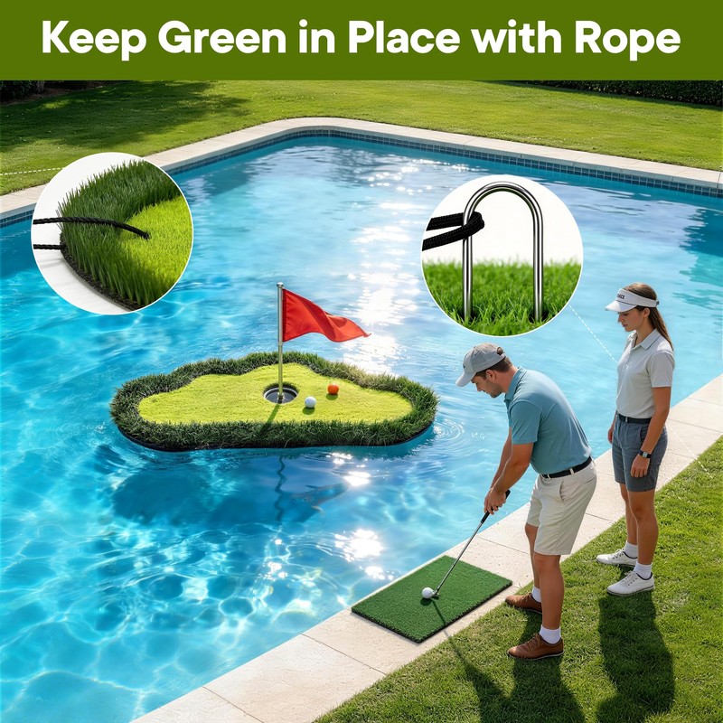 Floating Golf Green for Pool, Pool Golf Game Putting Green