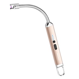 ARECTECH Lighter Electric Lighter Arc Candle Lighter Flameless Rechargeable Lighter USB Long Lighters for Candle Cooking BBQs Fireworks Gold