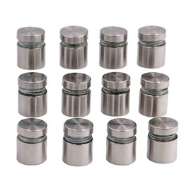 RuoFeng Stainless Steel Wall Mount Glass Standoff Holder Screw Nails Advertising Nails 12 Pcs (19x20mm)