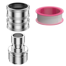 MENGBEI Garden Hose Quick Connect Fittings Set,3/4 Inch GHT Stainless Steel Water Hose Quick Connect for Garden Hoses,Faucet,Sprinklers,Spray,Durable Male To Female Hose Adapter(1 Female+ 1 Male)