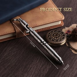 SMOOTHERPRO Titanium Bolt Action Pen Compatible with Parker Refill Retractable Hollow Design Heavy Duty for Tremor Parkinson Arthritic Signature Business Office Writing Color Natural(HTP01)