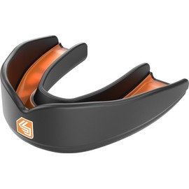 Shock Doctor Boy's Ultra Rugby Mouth Guard - Black/Orange, Youth