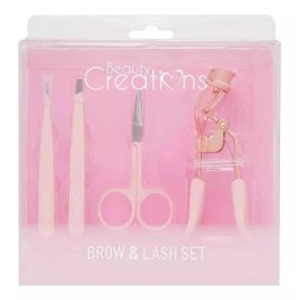 Beauty Creations - Kit De Cejas Y Pestañas Rosa Pastel 4 Pzs