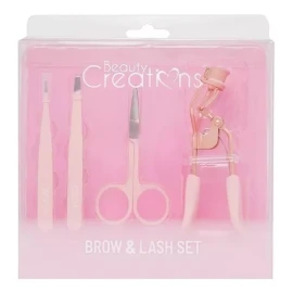 Beauty Creations - Kit De Cejas Y Pestañas Rosa Pastel 4 Pzs