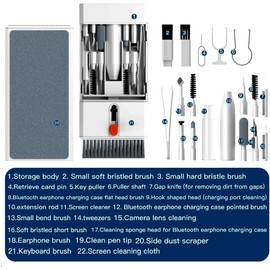 Betterlifewj 22-in-1 Professional Electronic Equipment Cleaning kit. Suitable for Headphones, Mobile Phones, laptops, Tablets, Cameras, Keyboards, etc. (White)