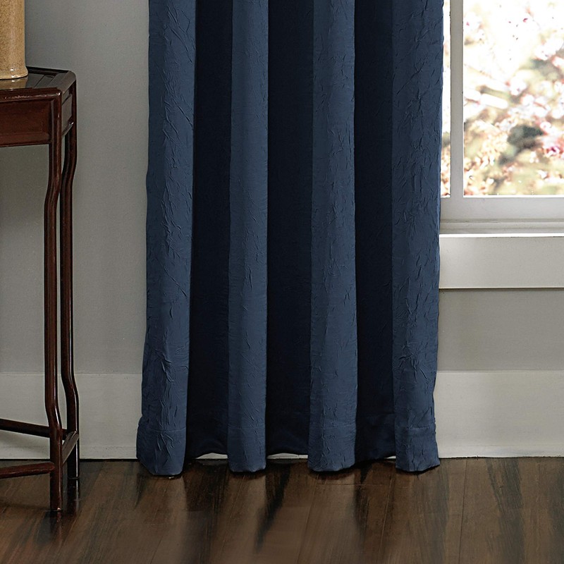 Curtainworks Lenox Grommet Curtain Panel, 50 by 84", Navy,1Q80630GNY
