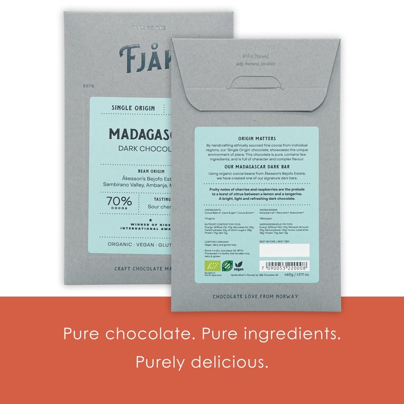Fjak - Single-Origin - Norwegian Chocolate Bundles (Madagascar 70%, 3