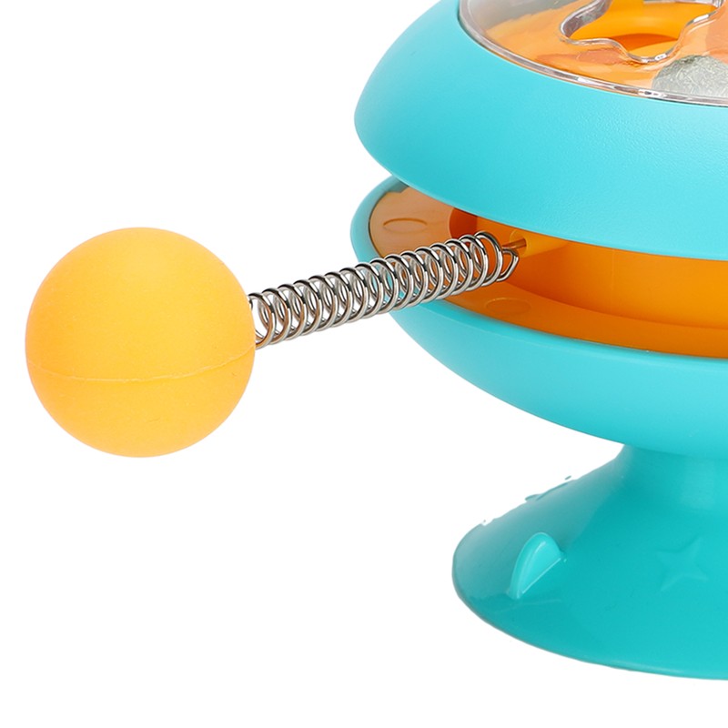 Windmill Spring Interactive Cat Catnip Toy Funny Cat Turntable Teasing