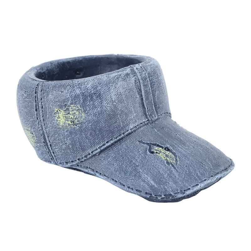 Hat Flower Pot Blue Retro Cowboy Hat Clothes Resin Plant